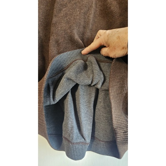 TOMMY BAHAMA relax men's 2XL heavy cotton 1/4 mock neck zip pullover brown - Picture 5 of 6